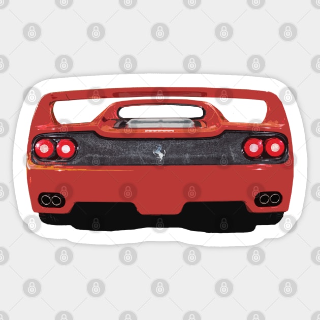 Ferrari F50 Back Sticker by CharlieCreator